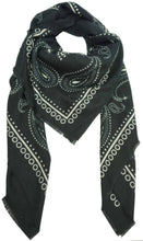 Load image into Gallery viewer, Square Bandana scarf: Black