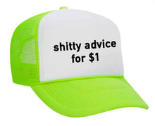 Load image into Gallery viewer, Shitty Advice for $1 Trucker Hat: Royal Blue/White