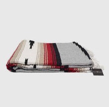 Load image into Gallery viewer, Grey Baja Diamond Mexican Blanket