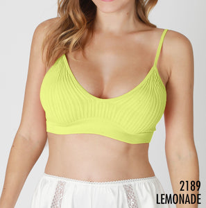 Ribbed V-Neck Bralette