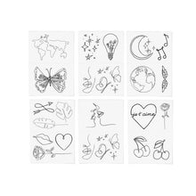 Load image into Gallery viewer, Silhouette Temporary Tattoo Pack