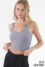 Load image into Gallery viewer, Ribbed V Neck Crop Top
