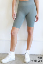 Load image into Gallery viewer, Ribbed High Waist Biker Short