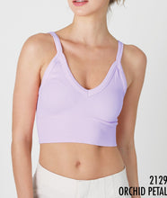 Load image into Gallery viewer, Ribbed V-Neck Bra Top