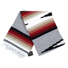 Load image into Gallery viewer, Grey Baja Diamond Mexican Blanket